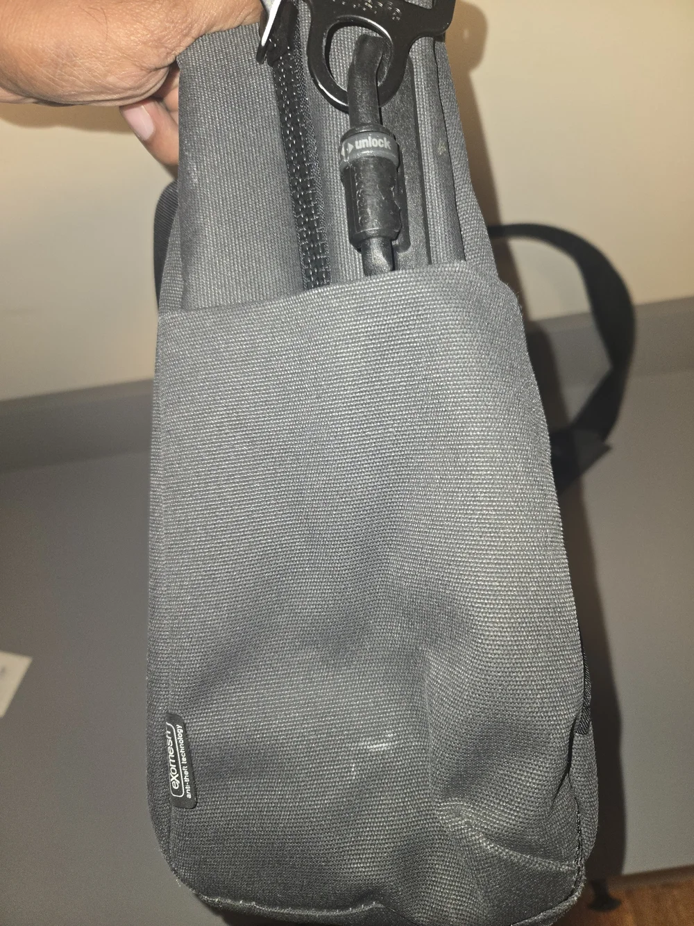 Pacsafe Gray Laptop Tote with Front Zip Pocket